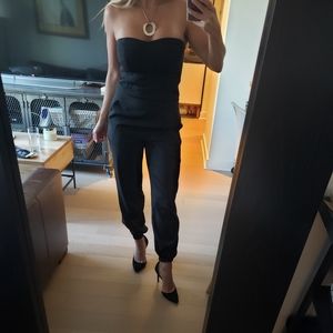 Strapless black jumpsuit